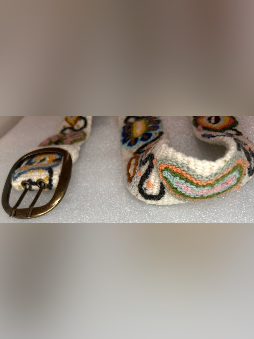 Pistil Wool Peruvian Style Embroidered Belt Size M EUC - Picture 4 of 8